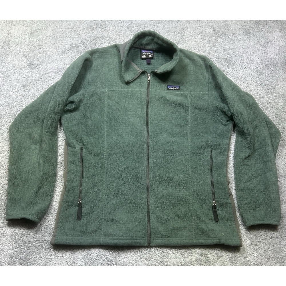 Vintage Patagonia Jacket Women's L Green Polartec Regulator R3 Radiant USA *HOLE
